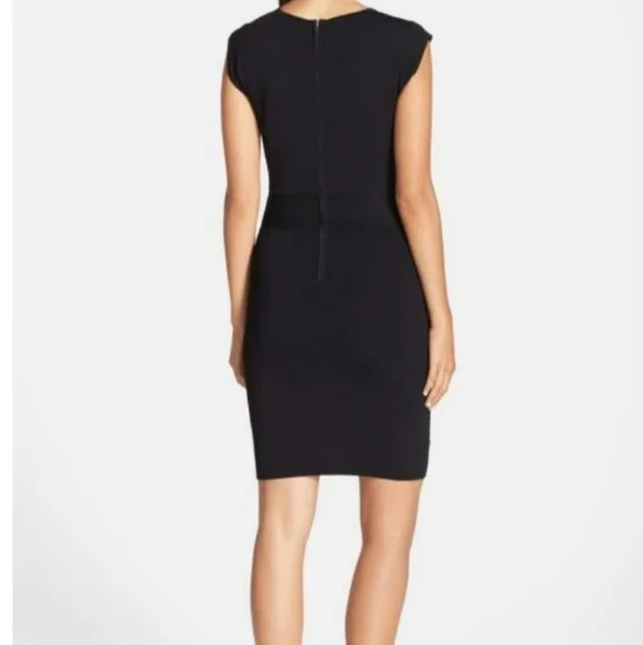 French Connection Cruz Danni Lace Inset Bodycon Dress Black‎ Size 0NWT $188